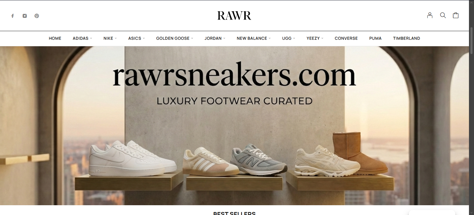 Rawrsneakers.com screenshot